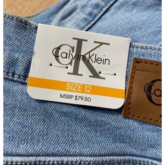 NWT MSRP $79 Calvin Klein Vintage Stright Light Blue Jeans Choose Size 12 - Picture 4 of 12